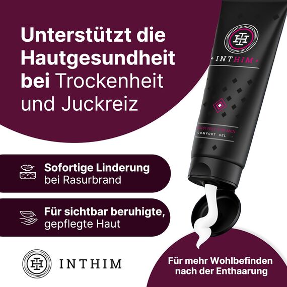 IntHim Intimpflege Männer After Shave - Bei Rötungen, Rasurpickeln & Juckreiz - Intim Creme mit Aloe Vera und Teebaumöl + Deo Creme Herren - Natürliche Anti Scheuer Deocreme