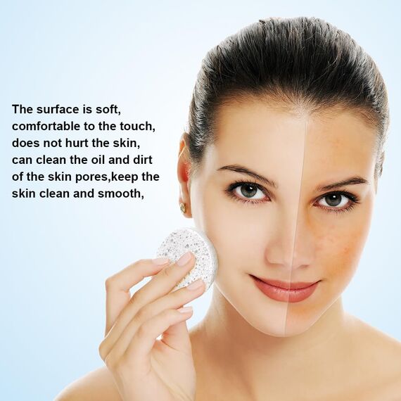 AUAUY 20 Stück Komprimierte Gesichtsschwämme, Zellulose Gesichtsschwämme, Abschminken Schwamm Pads, 100% Naturkosmetikschwämme zur Gesichtsreinigung, Peeling-Maske, SPA Massage, Make-up-Entfernung