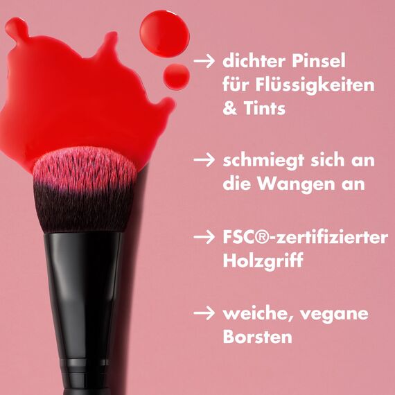e.l.f. Stain & Tint Blending Brush, Liquid Blush Brush für müheloses Verblenden und ein makelloses Finish, mit synthetischen Borsten, vegan und tierversuchsfrei