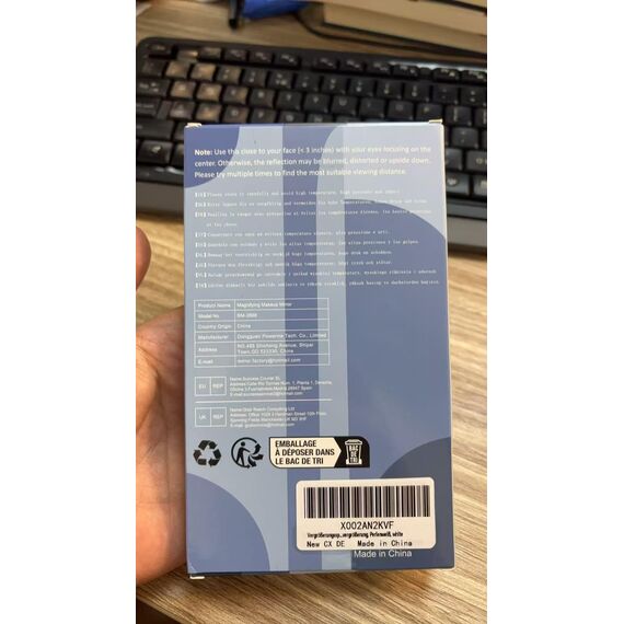 MOMOKUBA Vergrößerungsspiegel 30fach, kosmetikspiegel mit vergrößerung, 8x8cm Kleiner Spiegel, zweiseitiger Zusammenklappbarer vergrösserungsspiegel, handspiegel mit vergrößerung, Weiß