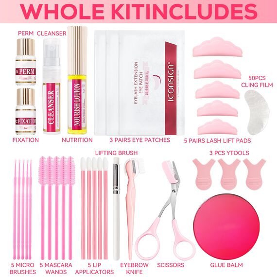 Wimpernlifting Set 2025,Neu Lash Lifting Set 5 Größen Augenbrauen Lifting Set Professionell Wimpern Lifting Set Wimpernlifting Set mit Schwarzer Farbe,Einfach zu Bedienen Ideal für Einsteiger