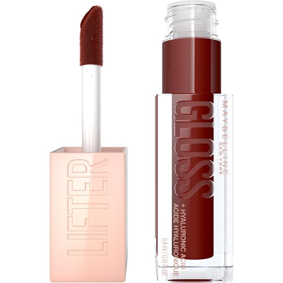 Maybelline New York Glänzender Lipgloss für voller wirkende Lippen, Feuchtigkeitsspendend, Mit Hyaluronsäure, Lifter Gloss, Farbe: Nr. 028 Maple, 1 x 5,4 ml