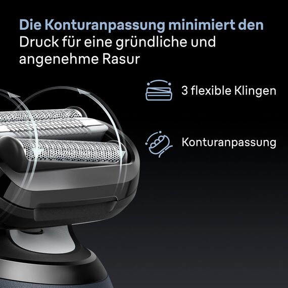 Braun Series 6 Elektrorasierer Scherkopf 64B – ORIGINAL Ersatzscherteil &Rasierer Zubehör vom Hersteller – Made in Germany, Kompatibel mit Braun Series 6 Rasierern der Serien 60, 61 und 62 – Schwarz