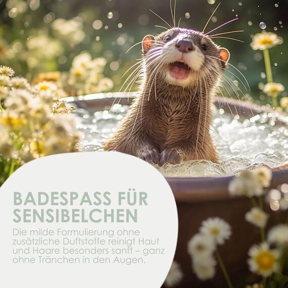 Jean & Len 2in1 Duschgel & Shampoo für Sensibelchen, besonders sanfte Reinigung für Kinderhaut & -haar, kein Brennen in den Augen, pH-hautideal, Duschgel Kinder, ohne Parabene, vegan, 200 ml