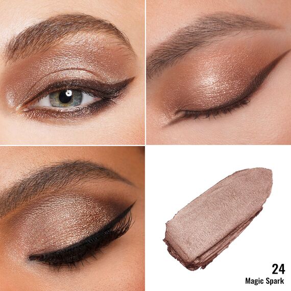 Oulac Glitzer Lidschatten Braun, Hochpigmentierter Feine Textur, Wasserfest & Langlebig, Metallisch schimmernde Finish, Verblendbar & Faltenfreies Augen-Makeup, Vegan | 06g (24) Magic Spark