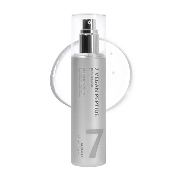 [MIZON] 7 VEGAN PEPTIDE BOOSTER SERUM (150ml) Koreanische Pflege – Glas-Haut in 7 Sekunden – Porenreduzierung – 7 Lösungen gegen Hautunregelmäßigkeiten – Hydratiert & verleiht Ihrer Haut neuen Glanz