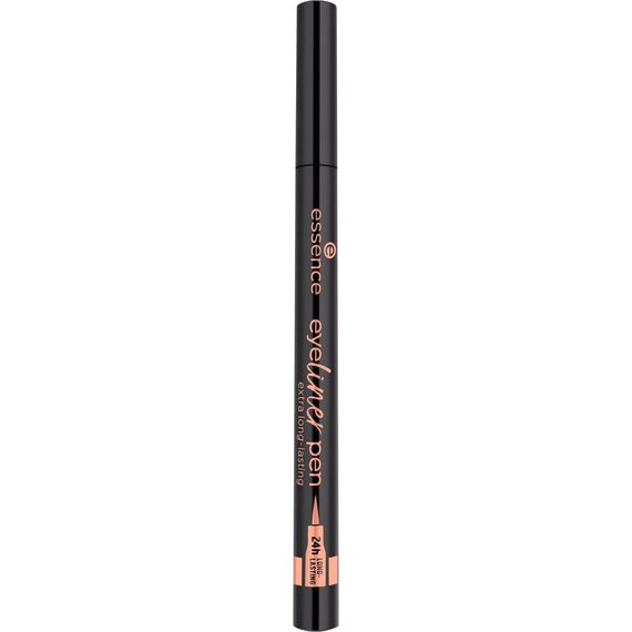 essence eyeliner pen extra long-lasting, Nr. 010, Schwarz, langanhaltend, definierend, farbintensiv, vegan, wasserfest, ohne Mikroplastikpartikel, ohne Parfüm, 2er Pack (1.1ml)