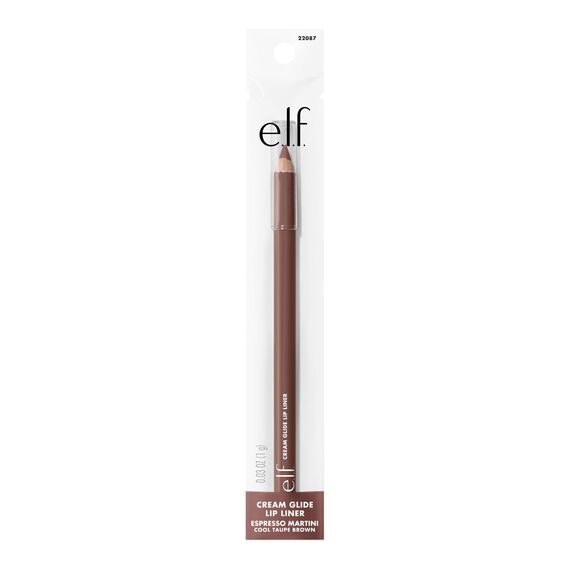 e.l.f. Cream Glide Lip Liner, hochpigmentierter Stift zum Formen und Definieren der Lippen, halbmattes Finish, vegan und tierversuchsfrei, Espresso Martini