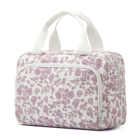 Funtlend Kulturtasche Damen Cord Kosmetiktasche kulturbeutel Kosmetik Tasche Reise Kulturbeutel Waschtasche für Travel Mädchen