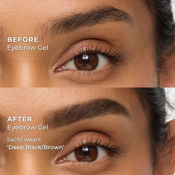 WUNDERBROW Augenbrauen-Gel, wasserfest, wischfest, tagelang, Farbton: tiefes Schwarz/Braun, vegan und tierversuchsfrei