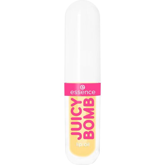 essence JUICY BOMB PARTY lip oil, Lipgloss, Nr. 04, Gelb, pflegend, mit Ölen, natürlich, glänzend, vegan, ohne Parabene, ohne Mikroplastikpartikel, Nanopartikel frei, 1er Pack (2.4ml)