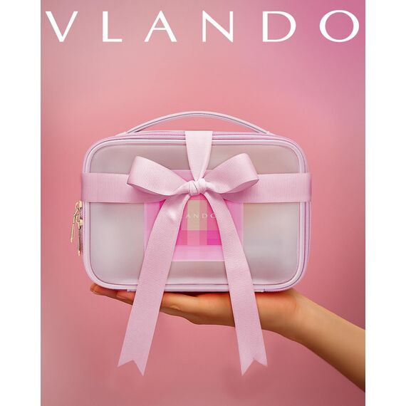 Vlando Matt-Transparente Rosé Kosmetiktasche Mädchen, Rosafarbene Reise Make Up Tasche für Frauen und Damen, wasserdichte Cosmetic Bag Organizer mit Reißverschluss, Tragbare Hautpflegetasche