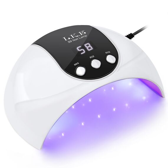 UV Lampe für Gelnägel,54W UV Lampe Nägel mit 3 Timer, LCD Display, Auto Sensor,Premium UV Lampe für Alle UV Gel Nagellack, Ideal für Anfänger und Profis, Perfektes Festivalgeschenk