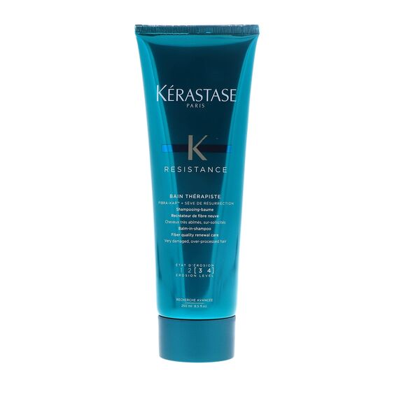 Kérastase Shampoo für sehr geschädigtes und geschwächtes Haar, Regenerierendes und nährendes Haarbad, Bain Thérapiste, Résistance, 250 ml (Packung mit 2)