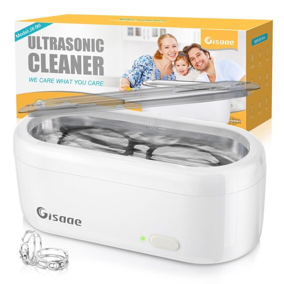 Gisaae Ultraschallreinigungsgerät 47000Hz Ultraschallreiniger 360ml Ultrasonic Cleaner für Gläser Schmuck Halskette Ring Uhren
