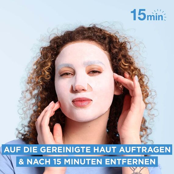 Garnier SkinActive Tuchmasken Set, Tuchmasken für das Gesicht, Feuchtigkeitsspendende Gesichtsmasken, Erfrischend, Revitalisierend, Glättend, Sanft strahlend, Glow boostend, 5 Stück