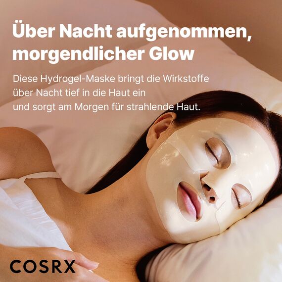 COSRX The Alpha-Arbutin Discoloration Care Hydrogel-Gesichtsmaske, 3 Stück – Kollagen-Gesichtsmaske, Reise-Essential, Overnight-Maske, Korean Skincare