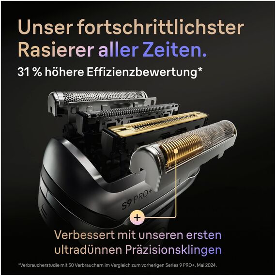 Braun Series 9 PRO+ Elektrorasierer Scherkopf, ORIGINAL Ersatzscherteil vom Hersteller, Hol dir 100% Leistung zurück, Kompatibel mit allen Braun Series 9 Rasierern, 96M