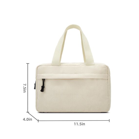 Jiliyote Groß Kosmetiktasche Cord Kulturtasche Gross Damen Kulturbeutel Kord Reise Waschtasche Damen Kosmetikbeutel für Travel Mädchen