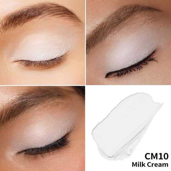 Oulac Matte Lidschatten White Wasserfest | Lidschatten Primer Feine Textur Hält 16 Stunden + | Schnell Trocknend Wischfeste Matte Oberfläche | Vegan | 06g (CM10) Milk Cream