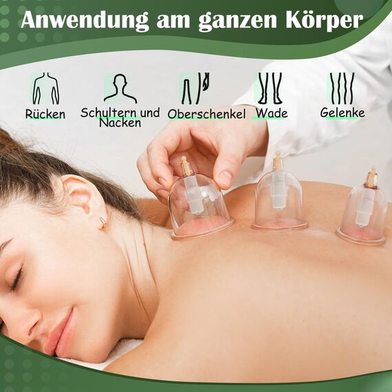 22 Stück Schröpfgläser mit Vakuumpumpe, Schröpfglas für Gesicht und Körper, Schröpfen zur Gegen Cellulite, Spannung und Entspannen Muskeln, Schröpfset mit Akupressurpunkt Magneten