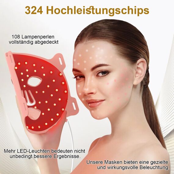 Mlriyl LED Maske Gesicht, Rotlicht Maske Gesicht, 7 Farben LED-Gesichtsmaske Lichttherapie, Es hat die Wirkung der Faltenreduzierung, Anti-Aging, Hautregeneration usw - Geeignet für alle Hauttypen