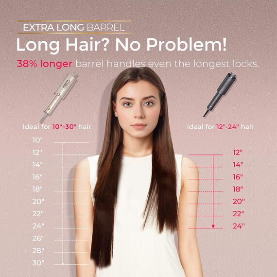 Lockenstab Automatisch - Lockenstab Große Locken 32mm Beach Waves Lockenwickler für Lange Haare TYMO Curlpro Plus Anti-Verbrennungs Hair Curler Automatischer Lockenstäbe Schnelle Erhitzung, Gold