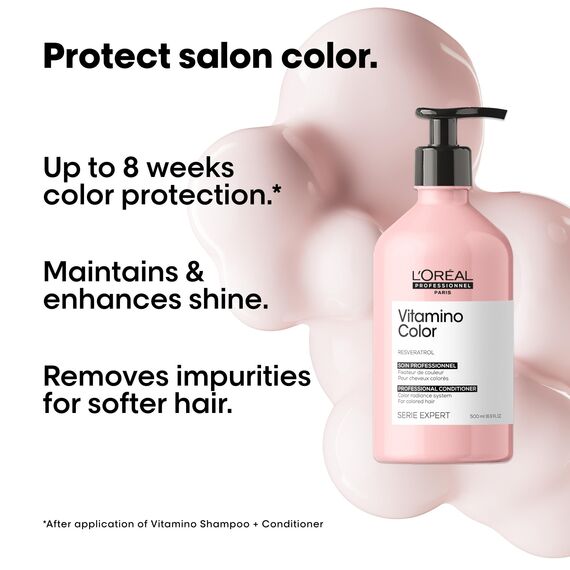 L'Oréal Professionnel Farberhaltende Spülung für coloriertes Haar, Mit Resveratrol, Serie Expert, Vitamino Color Conditioner, 500 ml (Packung mit 2)