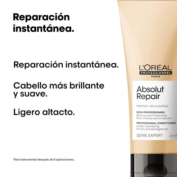 L'Oréal Professionnel Reparierender Conditioner für strapaziertes, glanzloses und trockenes Haar, Regenerierend, Mit Quinoa und Proteinen, Serie Expert, Absolut Repair Conditioner, 200 ml