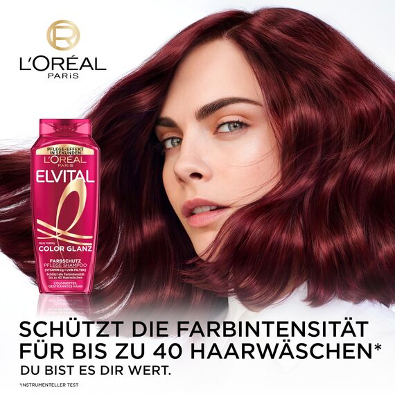 L'Oréal Paris Elvital XXXL Farbschutz Shampoo für coloriertes, getöntes oder gesträhntes Haar, Mit Pfingstrosen Extrakt und UVA-/UVB- Filter, Color Glanz Pflegeshampoo, 1 x 1000 ml (Packung mit 2)