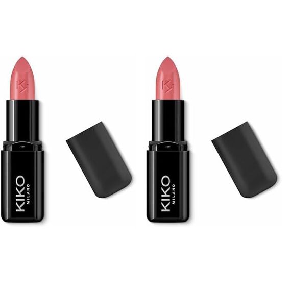 KIKO Milano Smart Fusion Lipstick 405, Reichhaltiger, Nährstoffspendender Lippenstift Mit Strahlendem Finish (Packung mit 2)