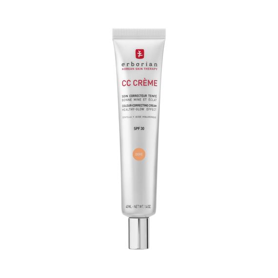 Erborian - CC Crème mit Centella Asiatica - High-Definition Illuminierende GesichtsCrème und Make-up - Sonnenschutz SPF 30 - Koreanische Kosmetik - Doré 40 ml