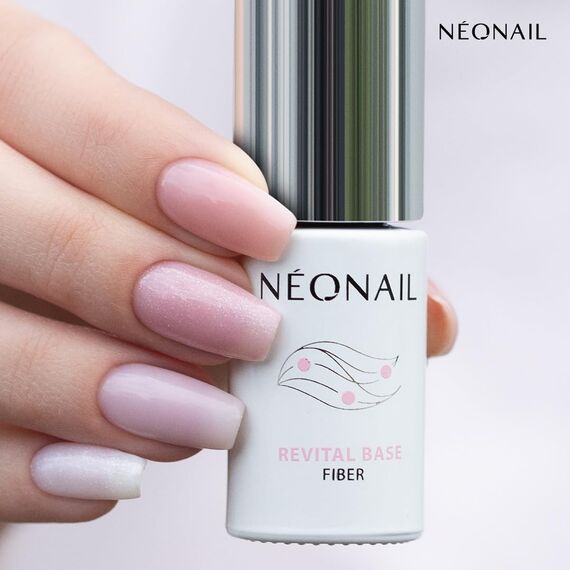 NÉONAIL UV Nagellack - Base Coat Gel UV - Revital Base Fiber - Warm Cover - Unterlack Für Nägel - Lack Gel - Modeling Base - 7,2 ml