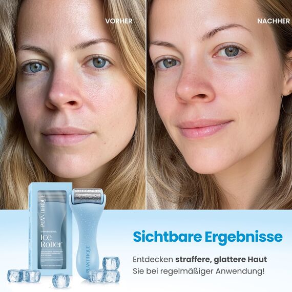 PLANTIFIQUE Ice Roller für das Gesicht – Eisroller zur Gesichtsmassage & Kühlung – Gesichtsroller gegen Schwellungen, Augenringe und Falten – Skincare Beauty Tool