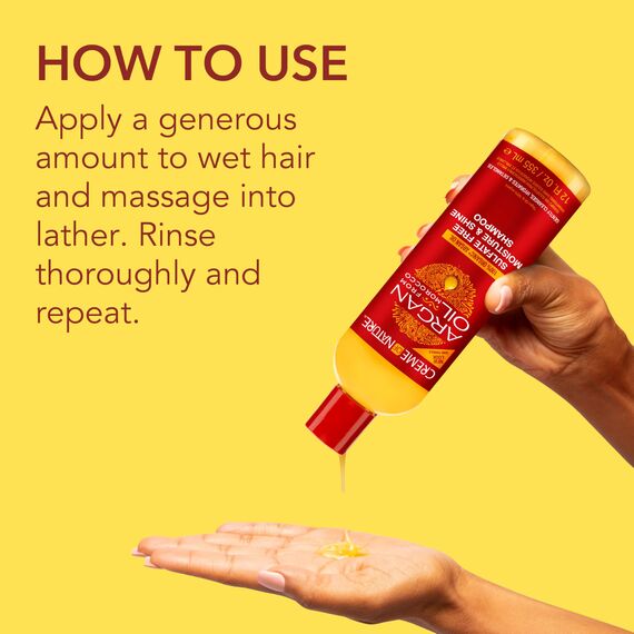 Creme of Nature Arganöl Sulfatfreies Feuchtigkeits- und Glanzshampoo, 350 ml (Packung mit 2)