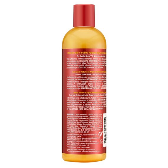 Creme of Nature Arganöl Sulfatfreies Feuchtigkeits- und Glanzshampoo, 350 ml (Packung mit 2)