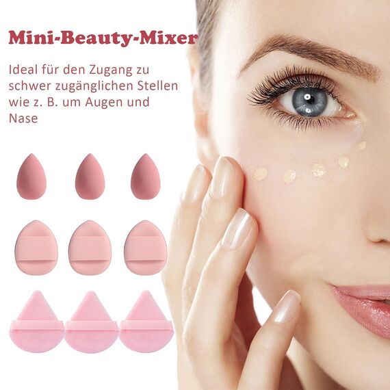EUDUQ 15 Stück Make up Schwamm Set,Beauty Blender Medium Make Up ei Dreieck Makeup Puderquaste Kosmetik Schwämmchen Waschbar Sponge Abschminkpads für Flüssigkeit Foundation Puder Sonnenschutz