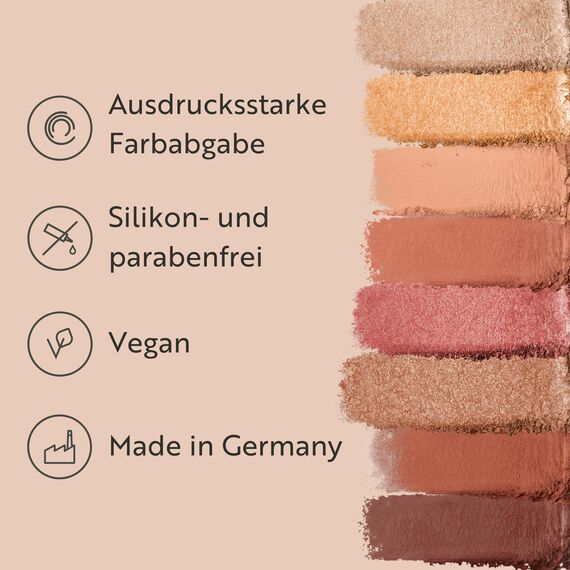 M. Asam MAGIC FINISH Day Glamour & Night Glamour Eyeshadow Palette (8 x 0,6g) – Lidschattenpalette für Dezente und Atemberaubende Looks, Mit Hochpigmentierten Tönen, Matt & Glitzer Lidschatten, Vegan