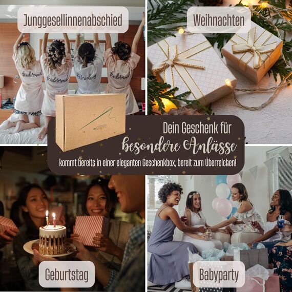 Musselin Kosmetiktasche mit Text oder Motiv Bestickt - Personalisierte Schminktasche ideal als Organizer für Reisen (Weiß)