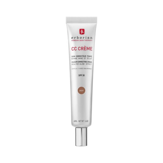 Erborian - CC Crème mit Centella Asiatica - High-Definition Illuminierende GesichtsCrème und Make-up - Sonnenschutz SPF 30 - Koreanische Kosmetik - Deep 40 ml