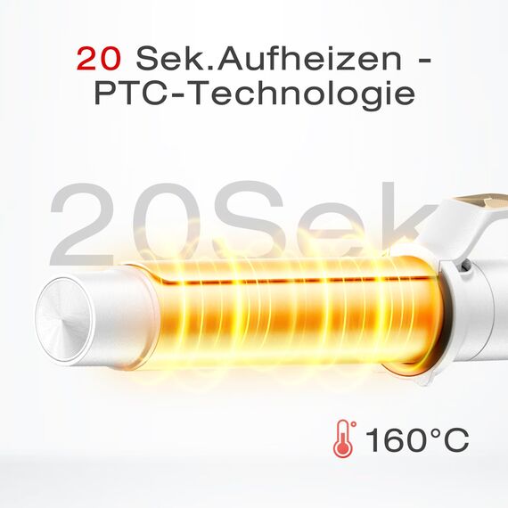 ANLAN Lockenstab Automatisch, 32mm Lockenstab Große Locken mit 4 Temperaturstufen (160–220°C), Keramik Hair Curler mit 12 cm extra langem Heizstab, 30 Sek. Schnellaufheizung für Lange & Kurze Haare