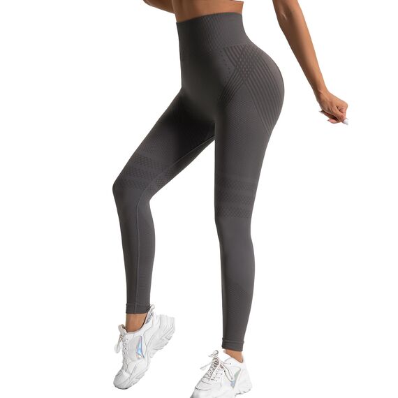 Cellumove 3D Leggings Anti Cellulite Kompression Damen, Bequeme Kompressionsleggins Lipödem, Push Up Scrunch Für Sport (Dunkelgrau, S)