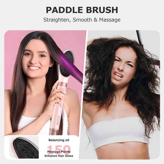 MESCOMB 5-in-1 Hairstyler & Airstyler mit Ionen Föhn & Auto-Lockenstab Set | Professionelles Styling, Volumen, Locken & Trocknen ohne Hitzeschäden – Mit Diffusor & Reisetasche