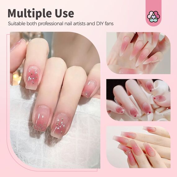SAVILAND Ombre Schwamm für Nägel Set: 100 Stück Nail Art Schwamm und Metallgreifer mit Plastikbox Profi Ombre Pinsel Nägel Zubehör für Ombre Gradient Patterns Nageldesign Nägel Selber Machen Home DIY