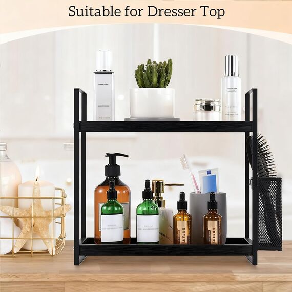 LEMIKKLE Kaffeebar-Zubehör und Kaffeetassenhalter, Küchenorganizer und -aufbewahrung, Gewürzregal-Organizer für Arbeitsplatte, Küche (Schwarz)