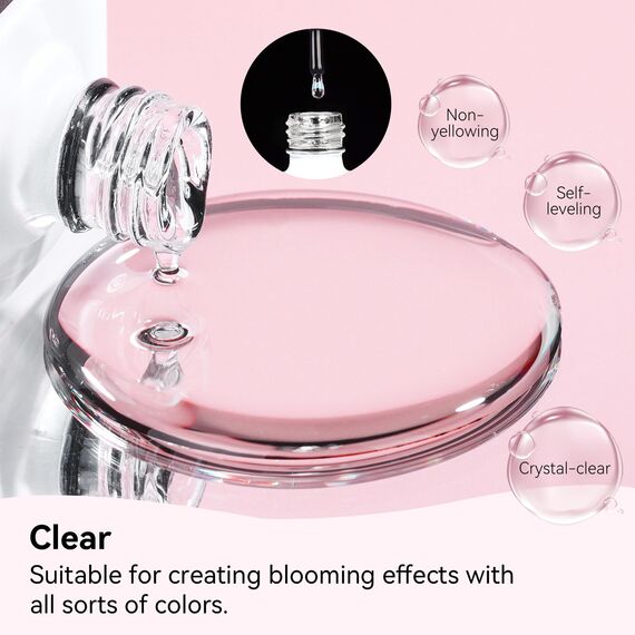 Makartt Blooming Gel - 30ml Blühendes gel Nagellack zum Verteilen Soak Off UV LED Marmorgele für Streueffekt, Nagellack und Nagelkunst, Nagelkunst Design, DIY Maniküre für Frauen