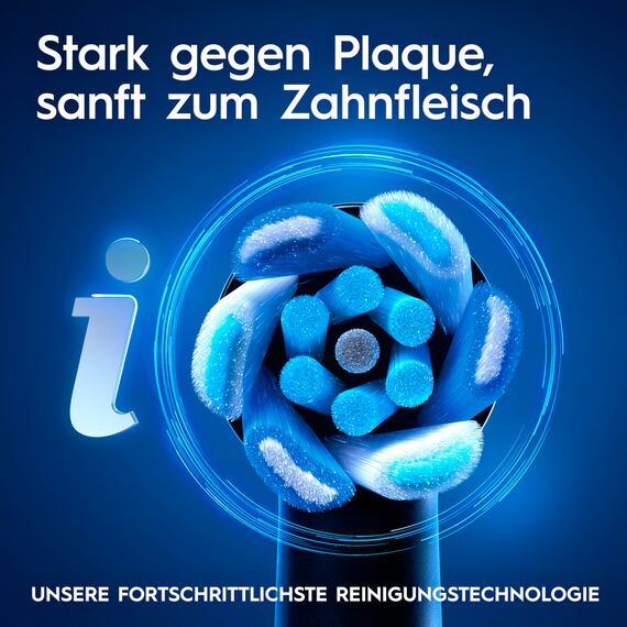 Oral-B iO Series 6 Plus Edition Doppelpack Elektrische Zahnbürste/Electric Toothbrush, PLUS 4 Aufsteckbürsten, 5 Putzmodi für Zahnpflege, Reiseetui, Designed by Braun, Black Lava/Black Lava