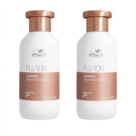 Wella Professionals – Wella Fusion Intense Repair Shampoo – Tiefenreinigungsshampoo – Haarpflege für kaputtes Haar – Haarshampoo für bessere Kämmbarkeit – 250 ml (Packung mit 2)