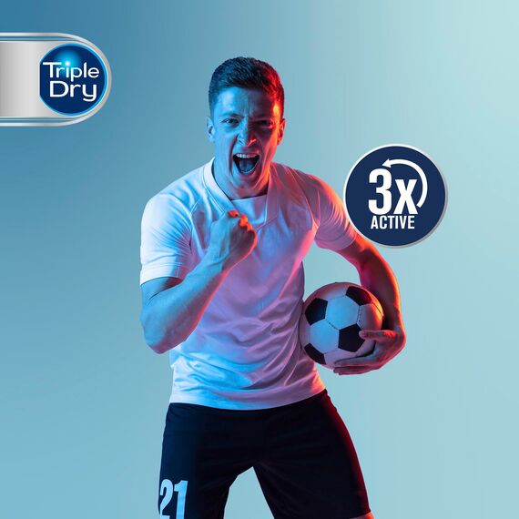 Triple Dry Anti-Transpirant Roll-On Men | Deoroller gegen starkes Schwitzen | Antibakterielles Deodorant für 100 h Schutz | Belebender Duft | For Men | 50ml (Packung mit 4)