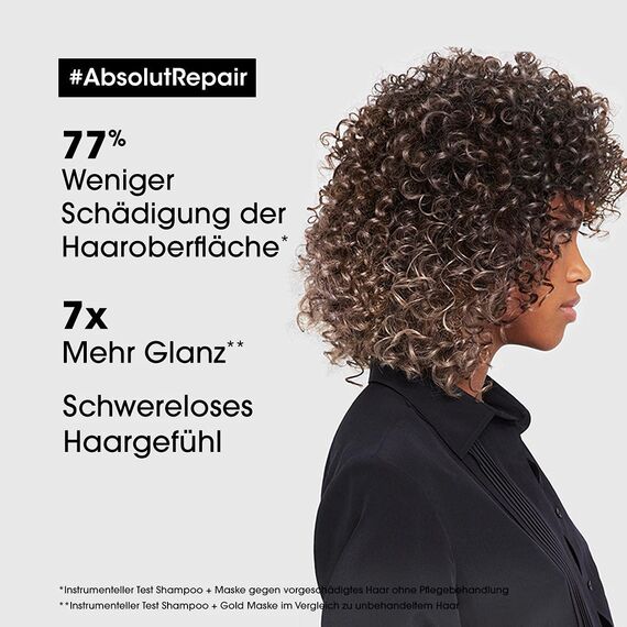 L'Oréal Professionnel Reparierendes Haarshampoo für strapaziertes und trockenes Haar, Mit Quinoa, Serie Expert, Absolut Repair Shampoo, 500 ml (Packung mit 2)